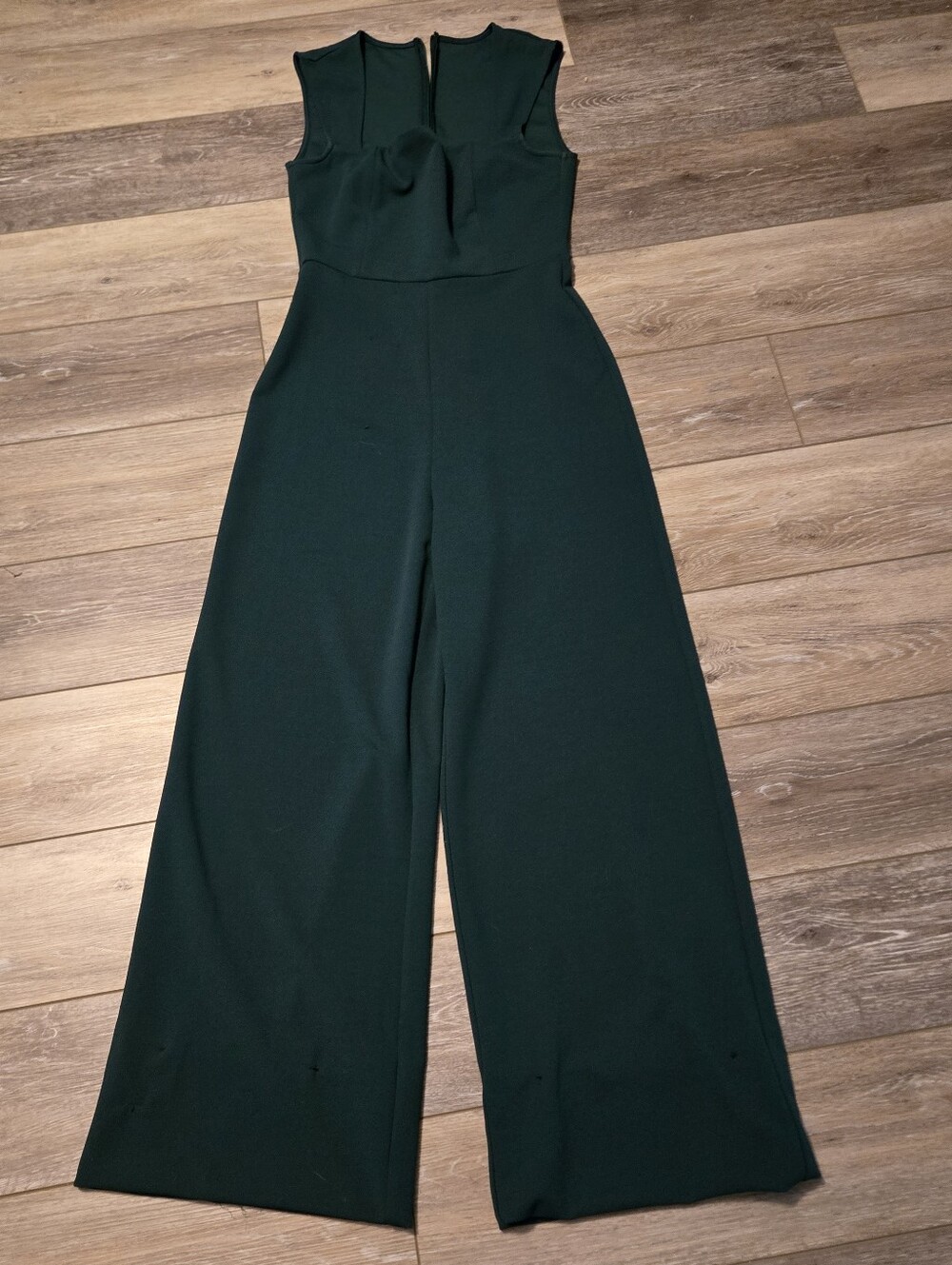 Lulu's Dark Green Sleeveless Wide-Leg Jumpsuit